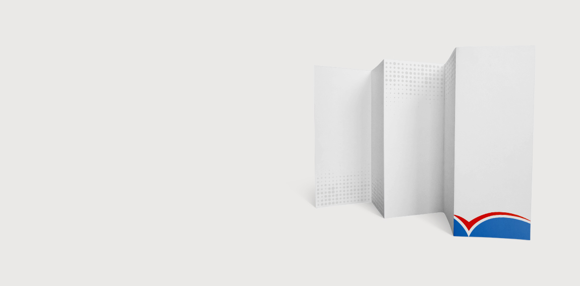 Zickzackfalz Flyer drucken – 10-seitiger Leporello-Flyer für ausführliche Informationen und Werbung